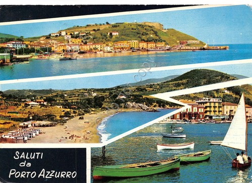 Cartolina porto azzurro - porto, isola