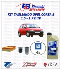 KIT TAGLIANDO OPEL CORSA B 1.5 1.7 D TD - 3 FILTRI 4 LITRI OPEL 5W30