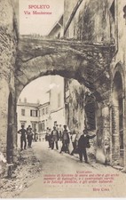 SPOLETO: Via Monterone..con frasi di Bini Cima  1916
