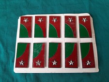 MILITARIA ACCESSORI UNIFORME 5 PAIA MOSTRINE ALPINI REPARTO SANITA' ANNI 60 -70