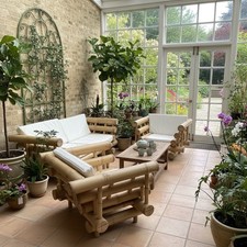 sedia vintage bambù divano