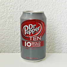 Lattina vuota di soda Dr Pepper TEN; 355 ml/12 fl oz; TOP aperta (USA) - B