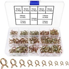 150pz Morsetti a Molla per Tubo Flessibile, Fascette Clip Stringitubo 5-14Mm