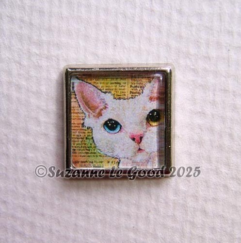 Devon rex cat art lapel - lapel, pin