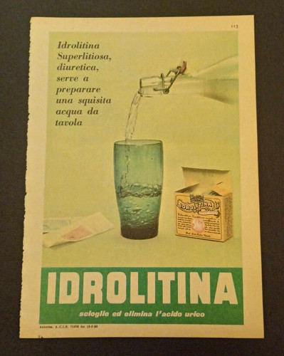 Pubblicità idrolitina anno - pubblicità,