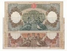 LOTTO  X2  5000  10000  LIRE REPUBBLICHE MARINARE REGINE DEL MARE  1956 - 1962