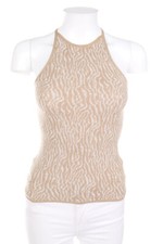 KOOKAI Maglia Top Modello Glitterato T 0 = D 32 Beige NUOVO