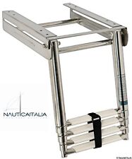 SCALETTA TELESCOPICA INOX SOTTO PLANCETTA 4 GRADINI BARCA - OSCULATI 49.543.04