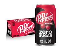 🍒 Dr Pepper Zero Sugar Cherry – Lattine da 12 fl oz, Confezione da 12 | Spedizione veloce 🚀