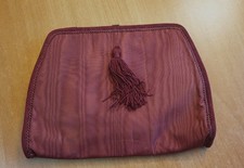 Pochette da sera Trussardi in seta con rifiniture in camoscio