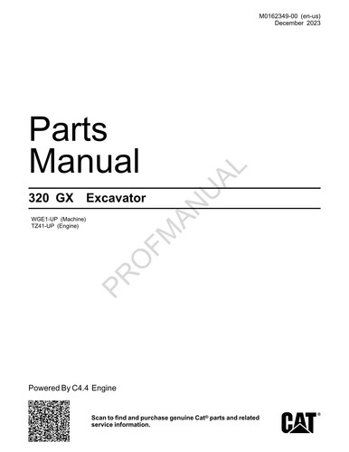 Catalogo ricambi escavatore