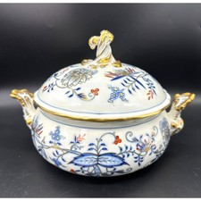 Zuppiera con coperchio Meissen modello cipolla blu CONDIZIONI INCREDIBILI