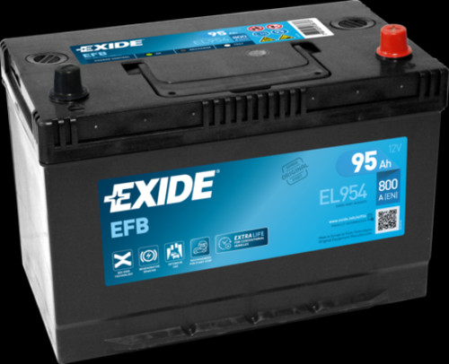 Batteria exide el954 ecm efb - batteria,