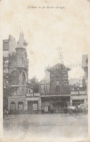 Cartolina parigi moulin - parigi., le