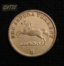 * Gutse * Germania (Hannover), George V, 6 Timbrato 1851, Cavallo, S / / C