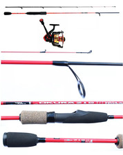 Set Canna Trout Area Game 2.10Mt + Mulinello Spinning Trota Lago Spoon-Okura tp