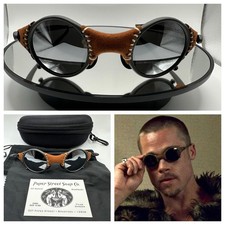 NUOVI occhiali da sole Tyler Durden Fight Club lenti argento Brad Pitt Oliver Peoples 523