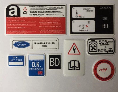 Decalcomanie vano motore ford - decalcomanie,