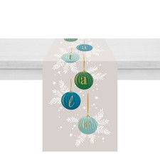 KASANOVA Runner natalizio 50x140 cm palline ottanio blu Tessile tavola e cucina