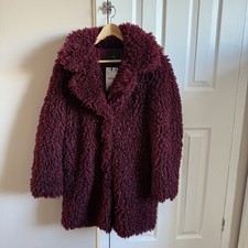 Cappotto Teddy Zara Borgogna