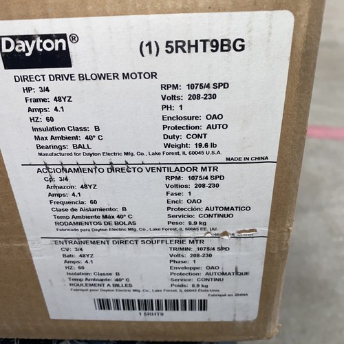 Motore dayton 5rht9bg 4 hp - motore, 3/4