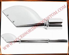 TERMINALE MARMITTA SCARICO FISHTAIL HARLEY DAVIDSON VINTAGE MOTO CUSTOM NUOVO HD