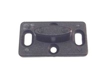 Guida inferiore per porte scorrevoli di legno - in PVC - NERO