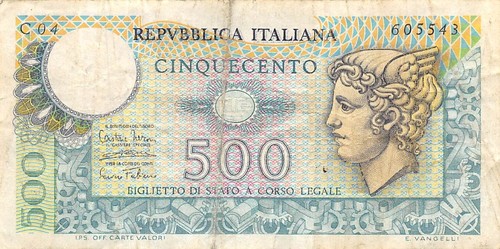 Banconota italia 500 - italia,