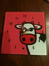 Orologio da comò o tavolino bimbi con disegno di mucca
