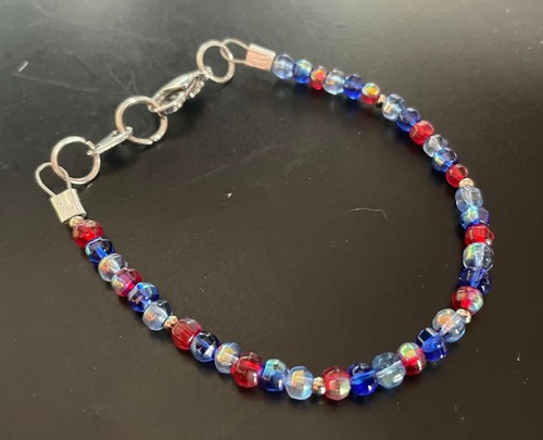 Bracciale perle vetro - bracciale, in