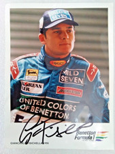 Ritratto pilota Giancarlo Fisichella Benetton F1 1998 -Fotografia firmata
