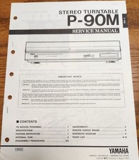 Yamaha P-90M Manuale di servizio giradischi - Originale
