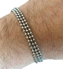 Bracciale da uomo in acciaio inox catena palline braccialetto con sfere donna