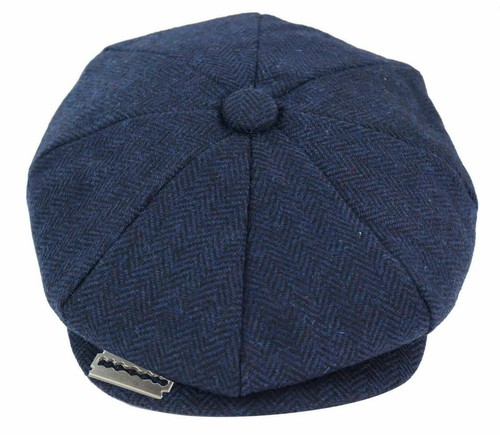 Uomo peaky blinders blu tweed - blu,