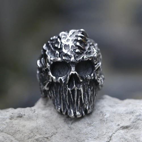Anello con teschio - , sculpt