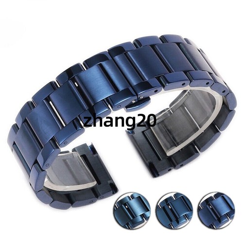 Cinturino orologio metallo blu
