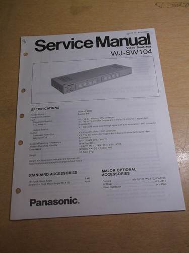 Panasonic video switcher - video,