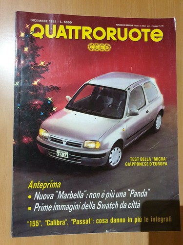Quattroruote annata 1992 8 - annata, 1992.