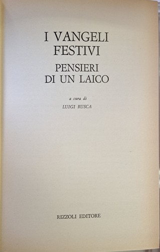 Vangeli festivi pensieri - vangeli,