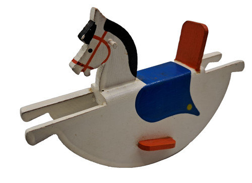 Cavallo dondolo legno - a,