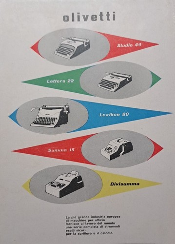 Olivetti rara pubblicità - -,