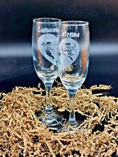 Regalo San Valentino personalizzato bicchiere calice inciso nome logo love cuore