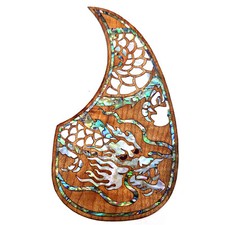 Battipenna chitarra legno massello intarsiato fiore abalone per chitarra acustica Martin D45