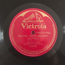 RARE 78RPM 12" ONE SIDE VICTROLA VICTOR TALKING M VERDI RIGOLETTO PASQUALE AMATO