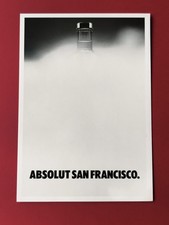 ABSOLUTE SAN FRANCISCO CARTOLINA PUBBLICITARIA A COLORI