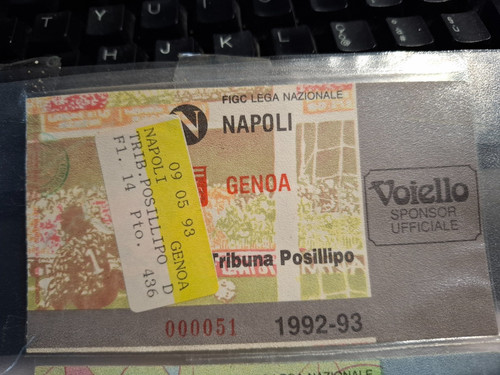 Biglietto ticket calcio - biglietto,