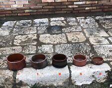 Antica pignatta casseruola pentola tegame in terracotta  argilla smaltata