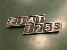 STEMMA SCRITTA EMBLEMA POSTERIORE FIAT 125 S vintage AUTO D' EPOCA COLLEZIONE
