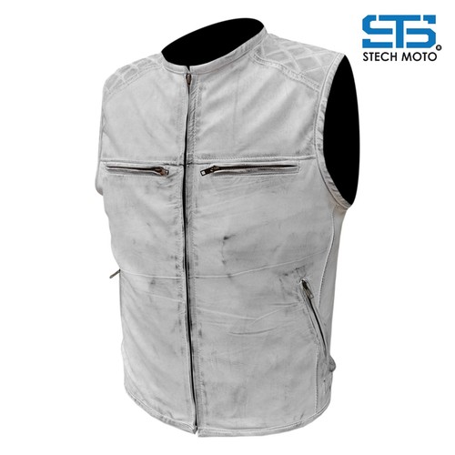 Moto gilet pelle uomo - pelle,