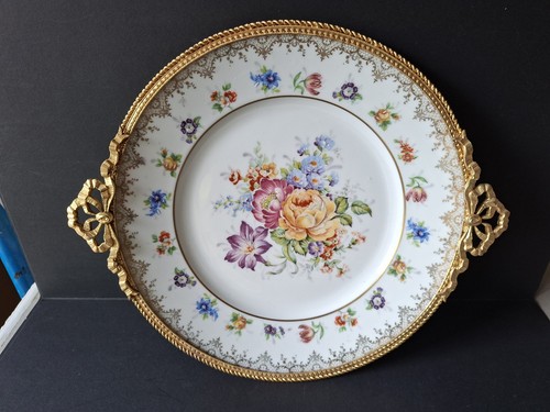 Piatto decorato fiori limoges - decorato,